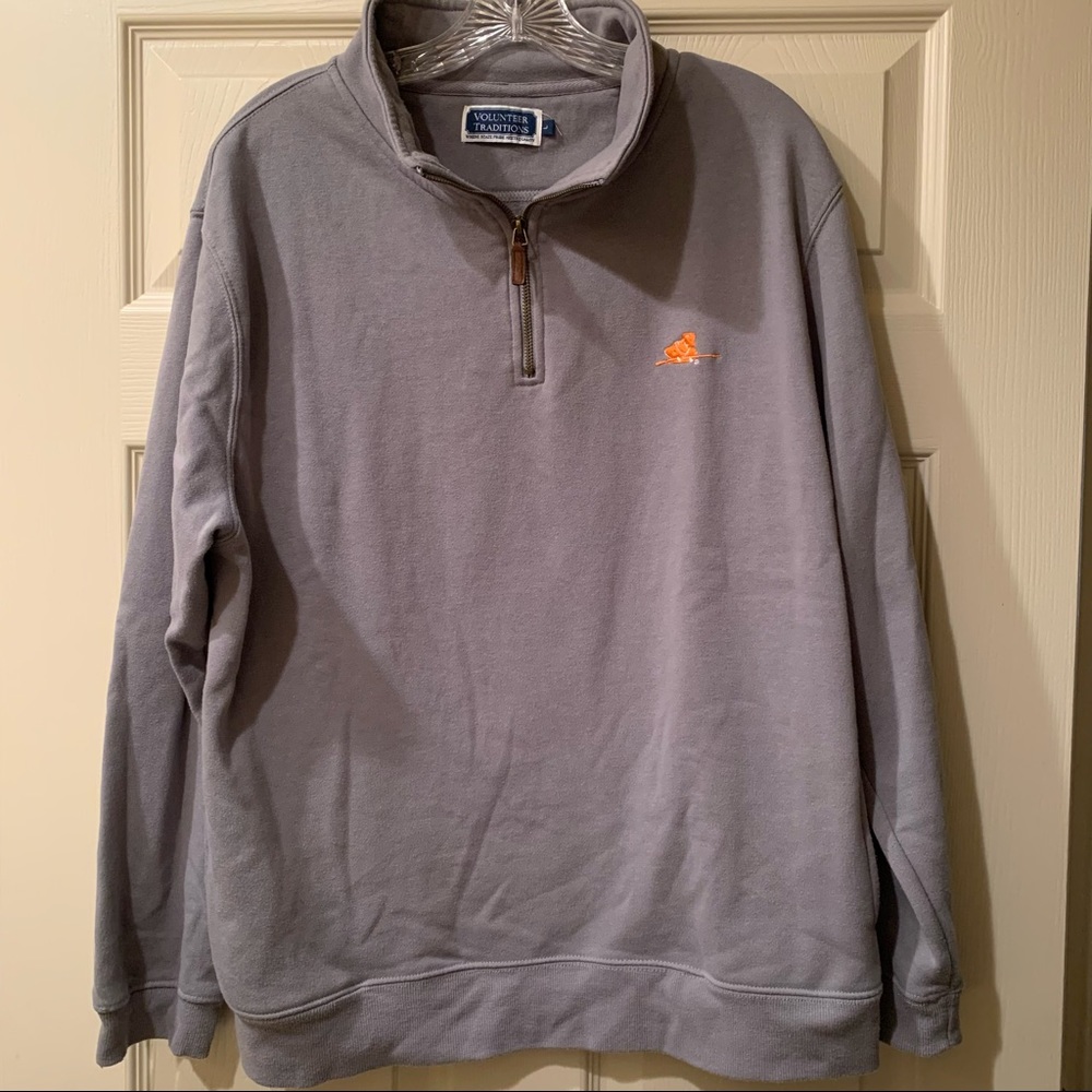 Volunteer Traditions men’s gray quarter zip, large